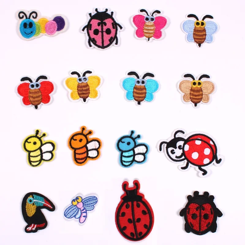 100 قطعة/الوحدة صغيرة شارة مطر - مراجعة Embroidery Lady Bug وسعره